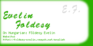 evelin foldesy business card